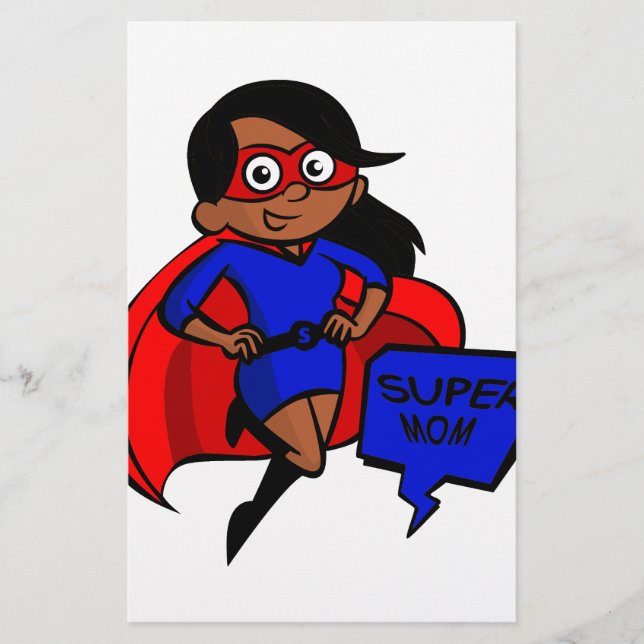 black super mum stationery (Front)
