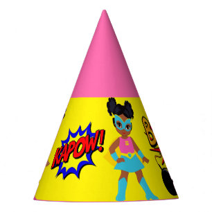 Black Superhero Party Hat