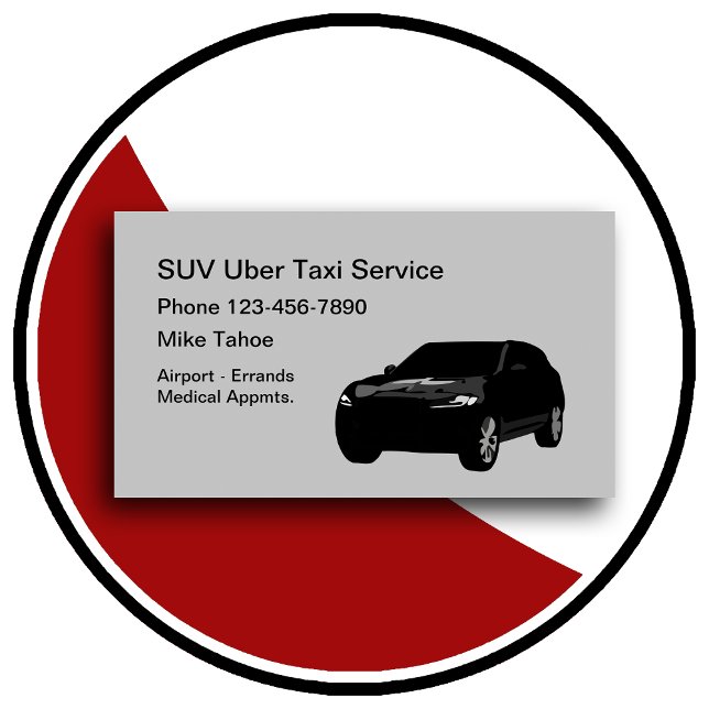 Black SUV Taxi Ride Share Car Business Card (Creator Uploaded)