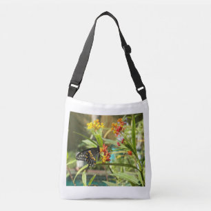 Black Swallow Butterfly #2 Crossbody Bag