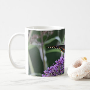Black swallowtail butterfly coffee mug
