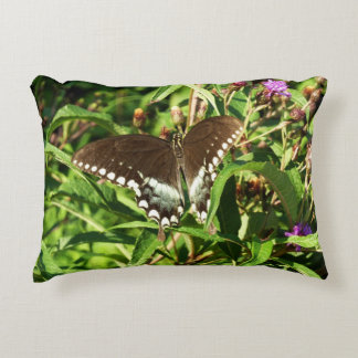 Black Swallowtail Butterfly Nature Photography Decorative Cushion