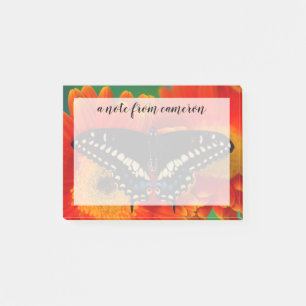 Black Swallowtail Butterfly on Gerberia Daisy Post-it Notes