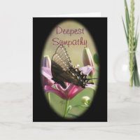 Black Swallowtail Sympathy Card-customise