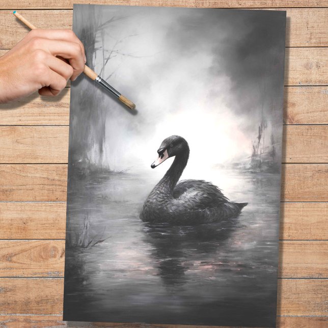 Black Swan 2 Decoupage Paper (Creator Uploaded)
