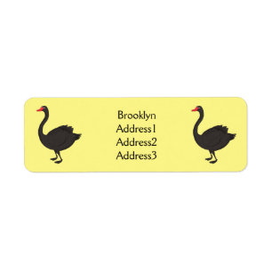 Black swan cartoon illustration
