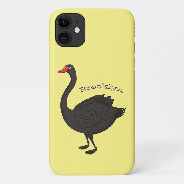 Black swan cartoon illustration  Case-Mate iPhone case (Back)