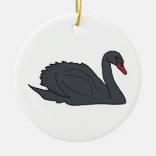 Black Swan Ceramic Tree Decoration