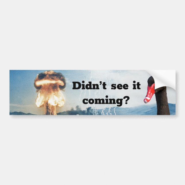 Black Swan Disaster Bumper Sticker (Front)