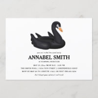 Black Swan Float Birthday Pool Party
