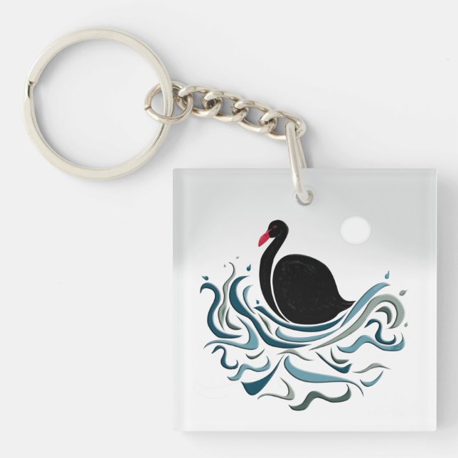 Black Swan Key Ring (Front)