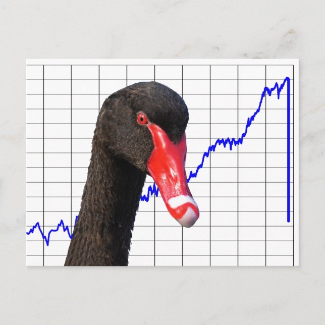 Black Swan Market Crash Postcard (Front)