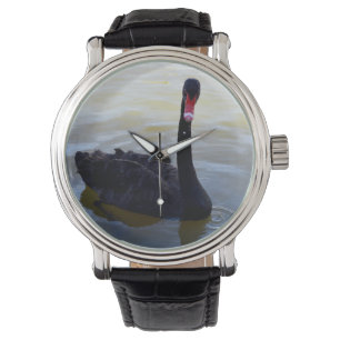 Black_Swan,_Mens_Vintage_Leather_Watch. Watch