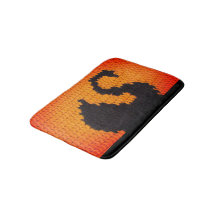 Black Swan Profile In Sunset Artisan Crochet Print