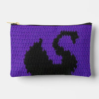Black Swan Purple Violet Artisan Crochet Print