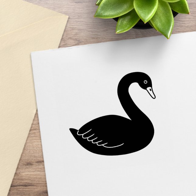 Black Swan Rubber Stamp (Creator Uploaded)