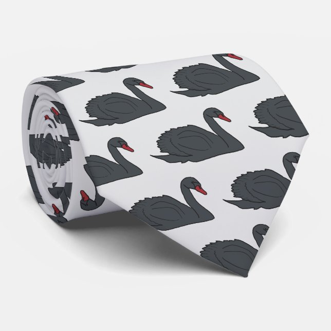 Black Swan Tie (Rolled)