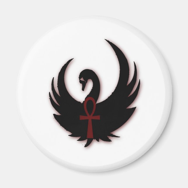 Black Swan with Ankh Magnet (Front)