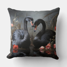 Black swans cushion