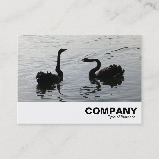 Black Swans Greeting Business Card (Front)