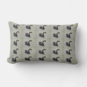 Black swans lumbar cushion