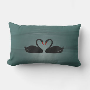 Black Swans Lumbar Pillow