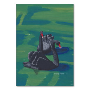 Black Swans Reading Flashcards for adults Table Number