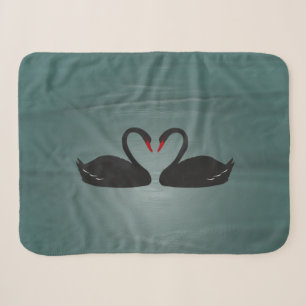 Black Swans Sherpa Blanket