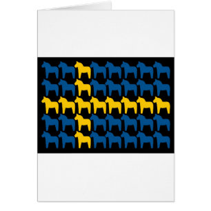 Black Sweden Dala Flag