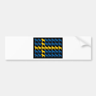 Black Sweden Dala Flag Bumper Sticker
