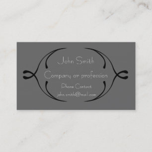 Black Swirl Business Card Tempate