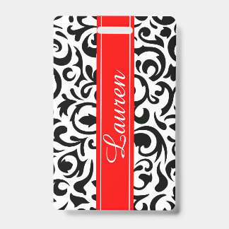 Black Swirl Luggage Tag / Badge ID Badge