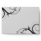 Black Swirl Red Monogram Envelopes