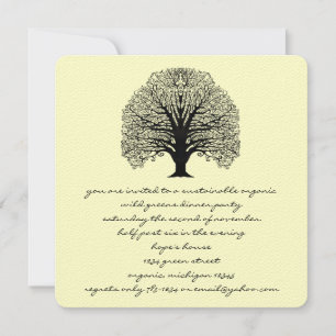 Black Swirl Tree Invitation