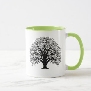 Black Swirl Tree Mug