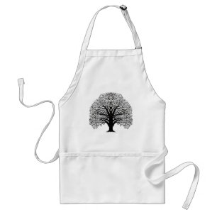 Black Swirl Tree Standard Apron