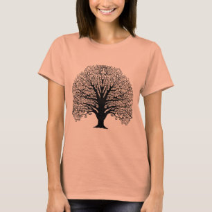 Black Swirl Tree T-Shirt