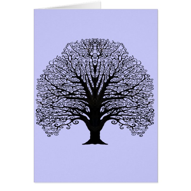 Black Swirl Tree Thank you (Front)