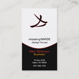Black Swoop with Red Business Card