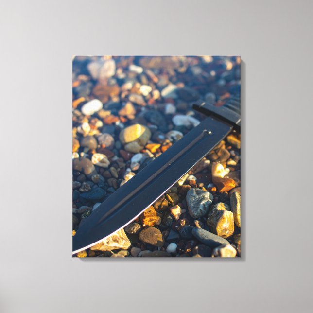 Black Sword in Shallow Water Canvas Print (Front)