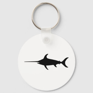 Black Swordfish Key Ring