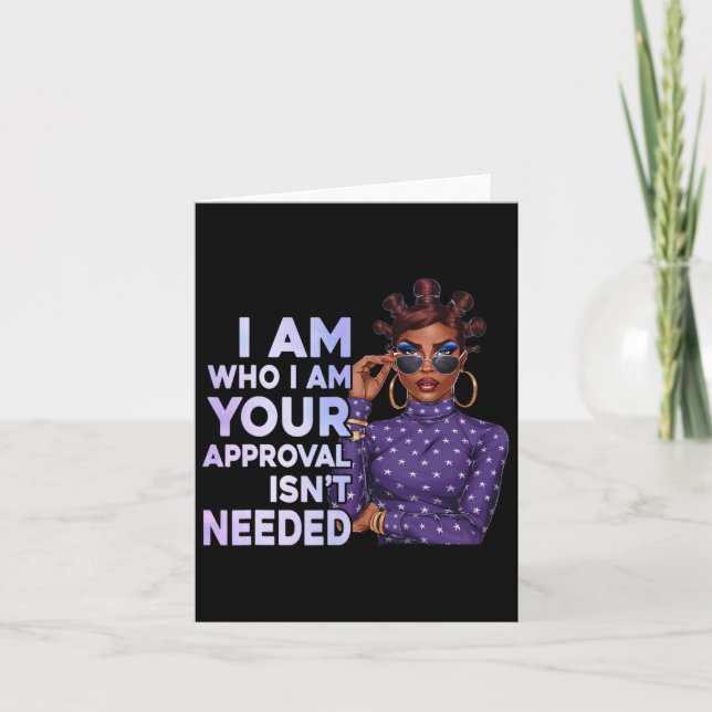 Black Sy Queen African American History Afro Ladie Card (Front)