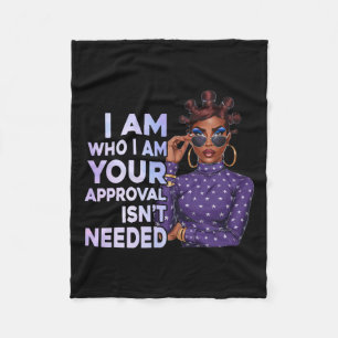 Black Sy Queen African American History Afro Ladie Fleece Blanket