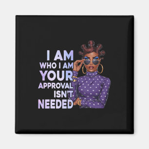Black Sy Queen African American History Afro Ladie Magnet