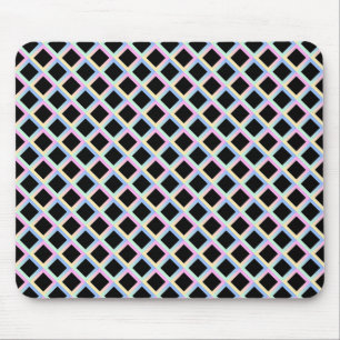 Black Symmetric Diamonds with Gradient Frames Mouse Pad