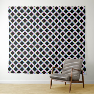 Black Symmetric Diamonds with Gradient Frames Tapestry
