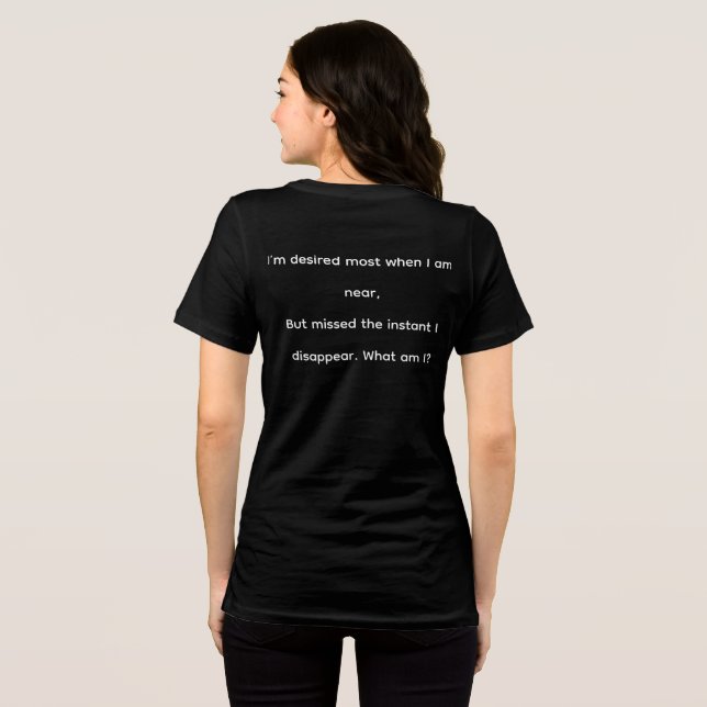 black t-shirt for women  Tri-Blend shirt (Back Full)