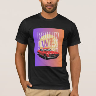 Black T-Shirt Half Sleeves Dodge Charger design
