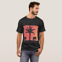 Black T-shirt with Elephant Design