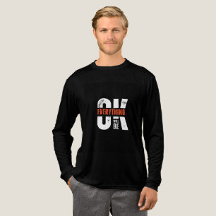Black T-shirt with Everything will be ok design Tri-Blend Shirt